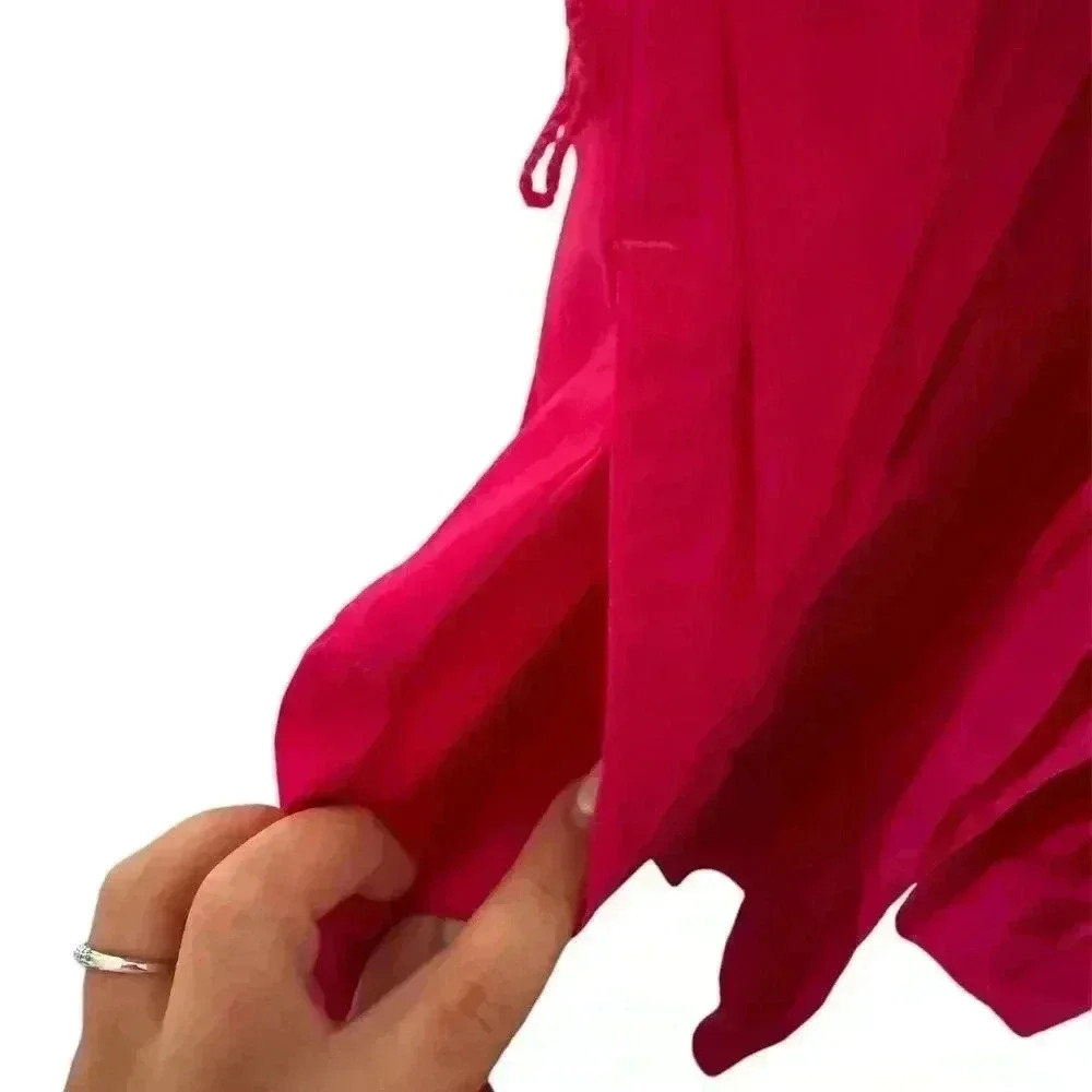 Lauren Ralph Lauren Cotton Cap Sleeve Ruffle Tiered Mini Shirt Dress Size - Picture 6 of 8